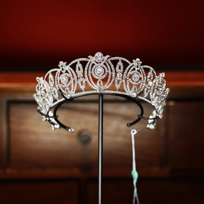ETE正品新款新娘婚纱头饰皇冠合金百搭韩系公主冠17602结婚发饰