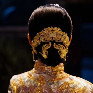 ETE正品 秀禾侧边后区气质凤凰小众复古发饰 12173新娘中式