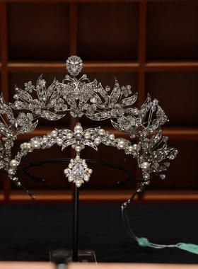 ETE新款新娘珍珠宝石复古皇冠精致大气礼服结婚百搭王冠17441