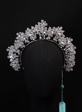 ETE新款新娘皇冠发饰奢华韩系水晶重工婚纱礼服百搭头饰17519