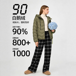 女上衣 羽绒服小个子轻薄外套百搭羽绒服内胆咖色短款 新款 女排骨款