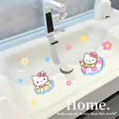 hellokitty洗手台贴纸女孩儿童浴室防水瓷砖贴可爱洗手池遮丑贴画