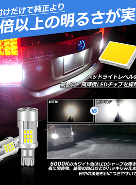 日本爆款白光T15 1156 T20车用改装解码超亮LED倒车灯辅助灯尾灯