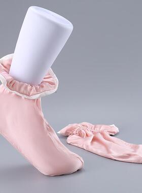 桑蚕丝脚套真丝袜子护脚保暖睡眠袜时尚花边丝滑袜睡觉袜月子袜子