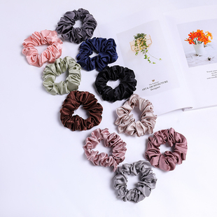 19姆米真丝大肠发圈百分桑蚕丝大号发绳护发防掉发丝绸头绳无痕