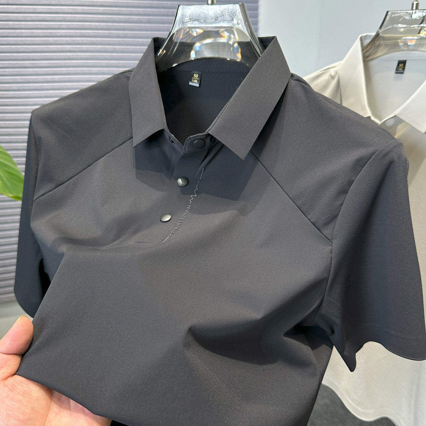 冰丝polo衫男装2026夏季薄款凉感上衣衬衫领高端中年纯色短袖t恤