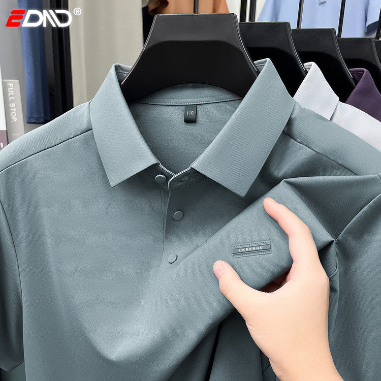 高端纯棉翻领POLO衫男士短袖T恤2026新款夏季商务休闲短袖男款潮