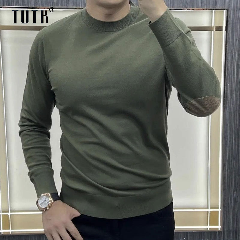 打底衫男春秋季新款潮牌修身圆领针织衫毛衣潮流百搭休闲长袖t恤