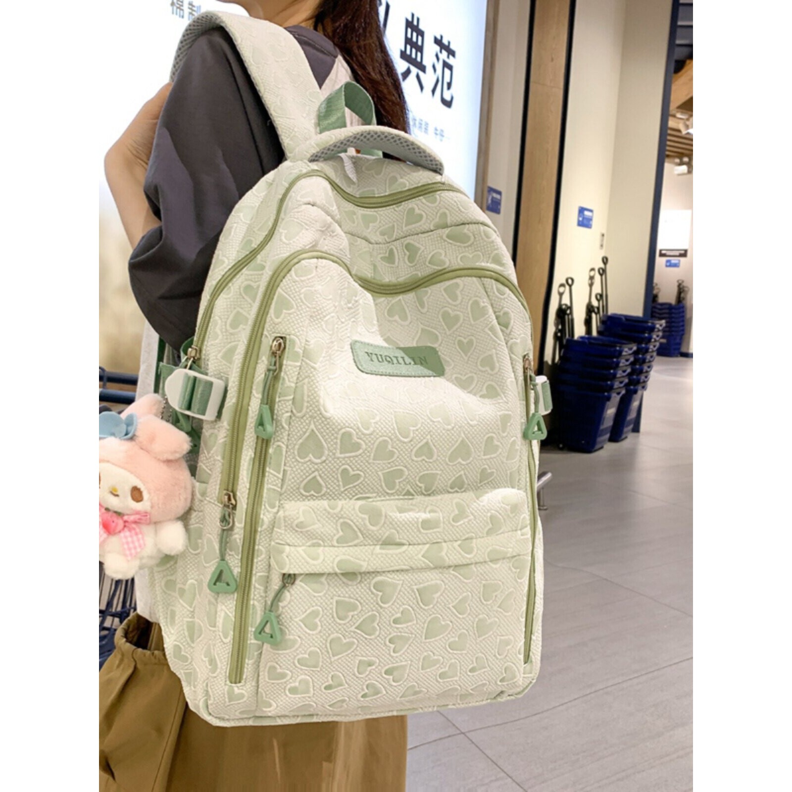 日本进口新款高颜值书包女可爱背包初高中小学生三到六年级双肩包