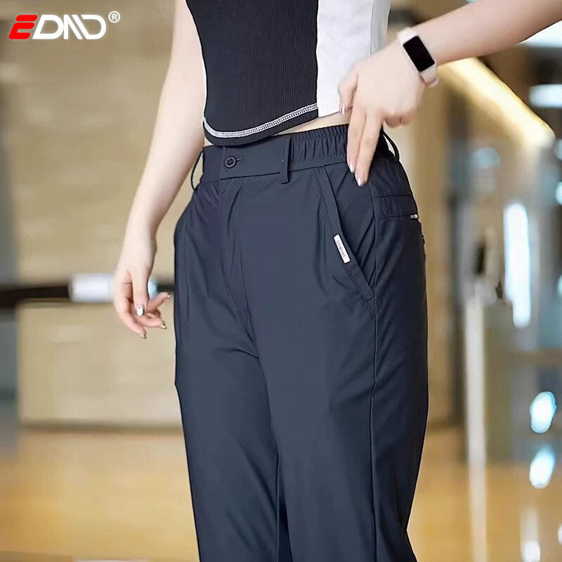 高端牛奶丝男士休闲裤2026新款夏季薄款男裤冰丝速干直筒裤子男款