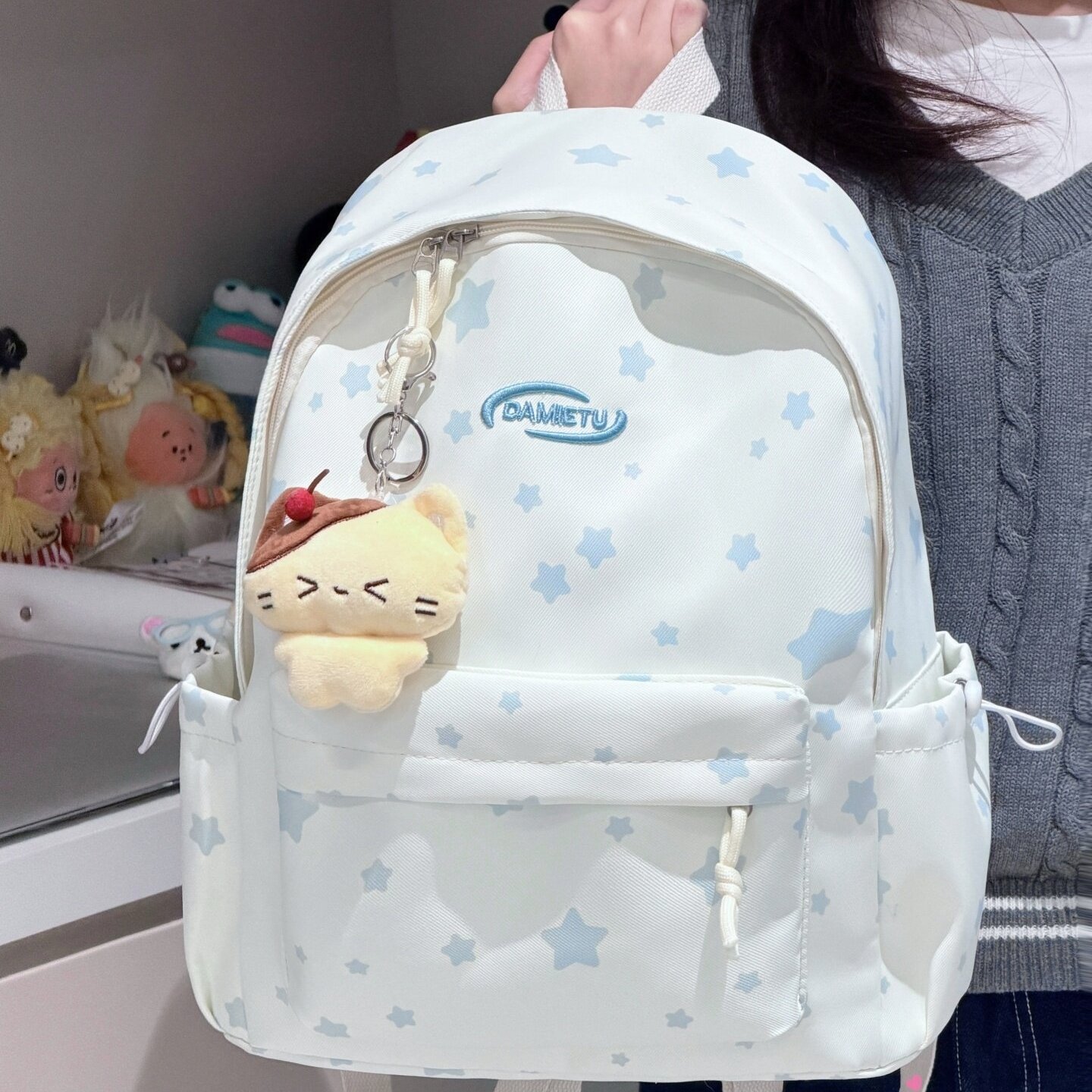 香港ITMCIK可爱星星双肩包百搭学生书包初中生女大学生高颜值背包