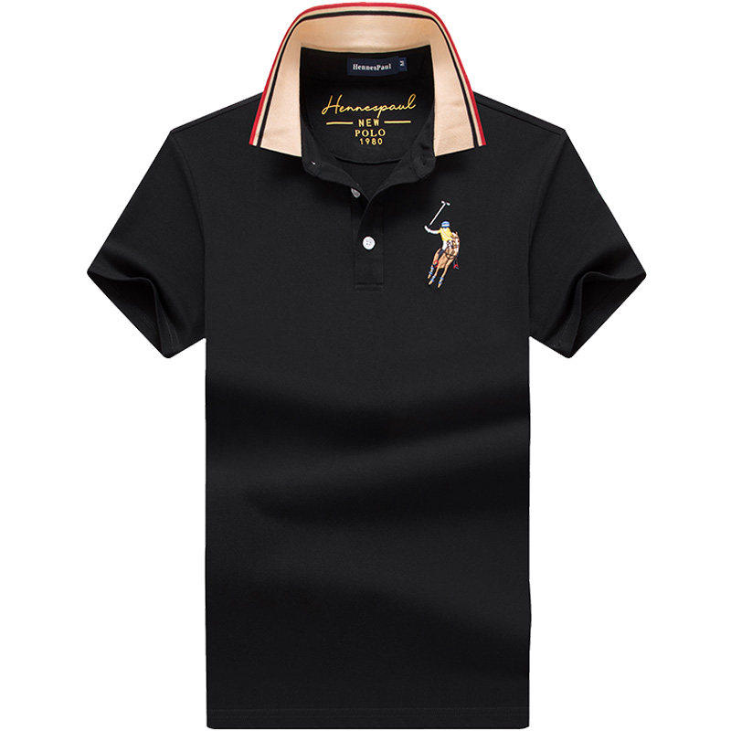 香港专柜保罗POLO衫 高端翻领纯棉短袖T恤男士新款中年加大码体恤