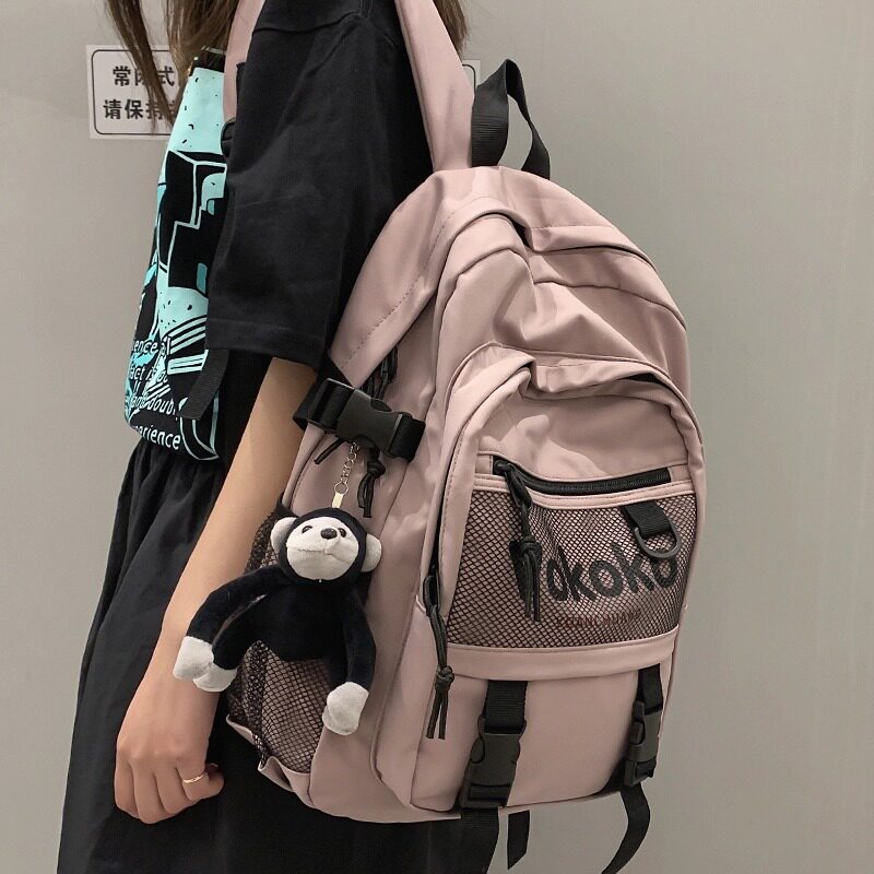 法国DUDK高级小清新初中高中生书包大容量简约学生双肩包电脑背包
