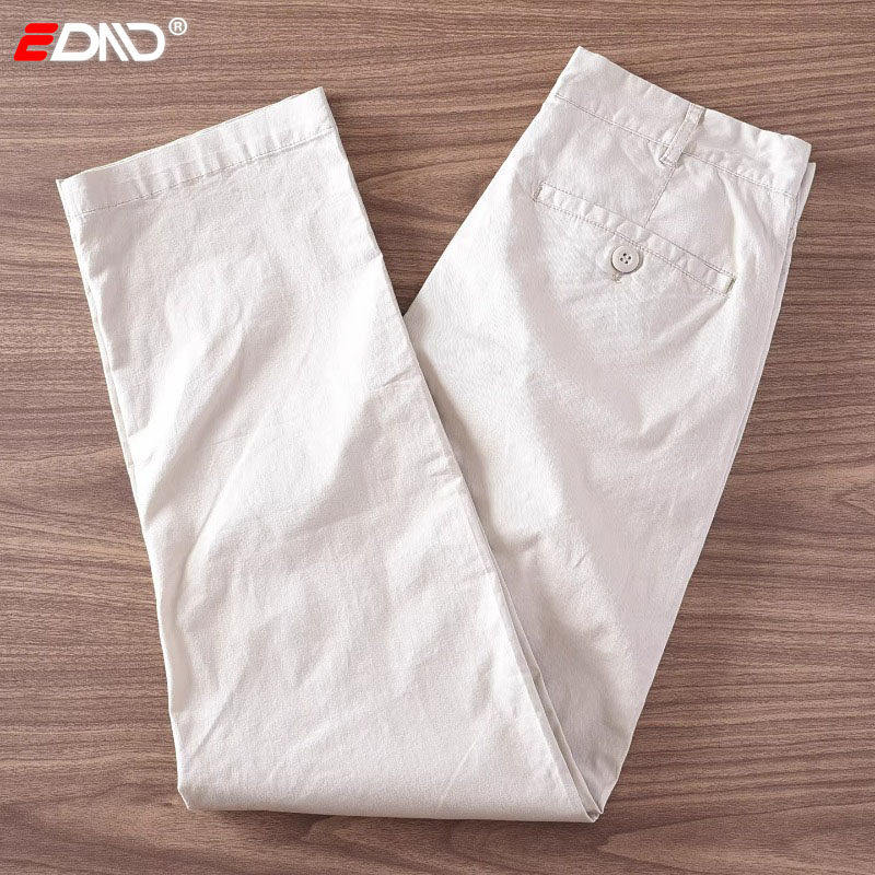 高端纯棉直筒休闲裤男士2026新款夏季薄款男裤垂感运动长裤子男款
