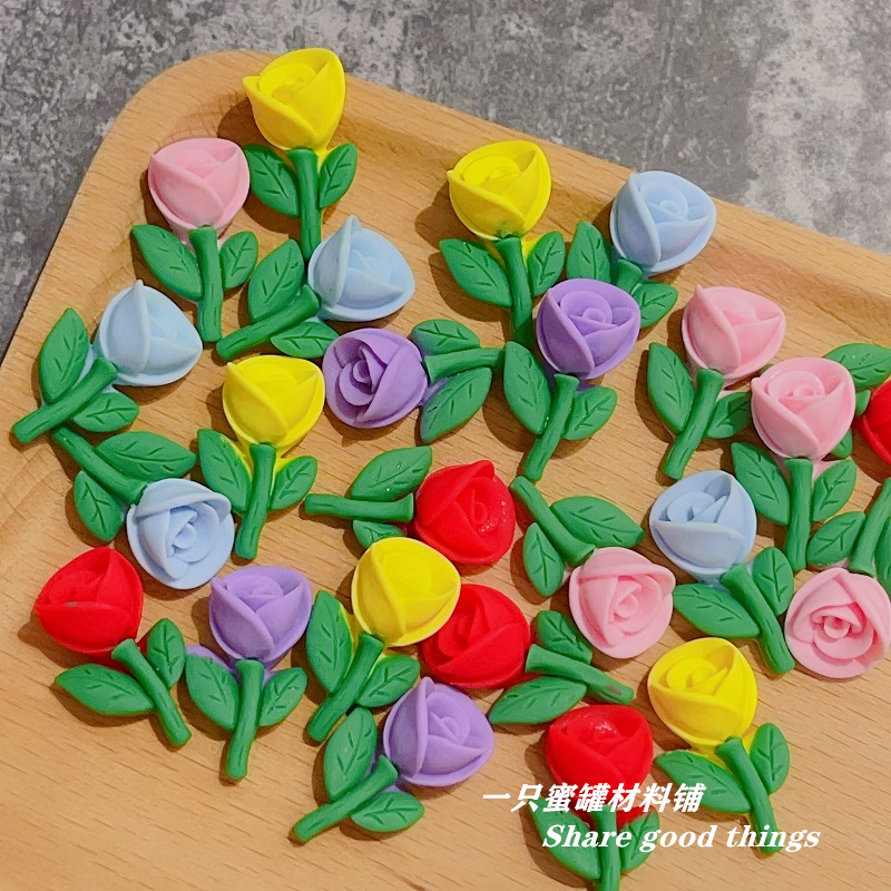 立体玫瑰花树脂配件饰品