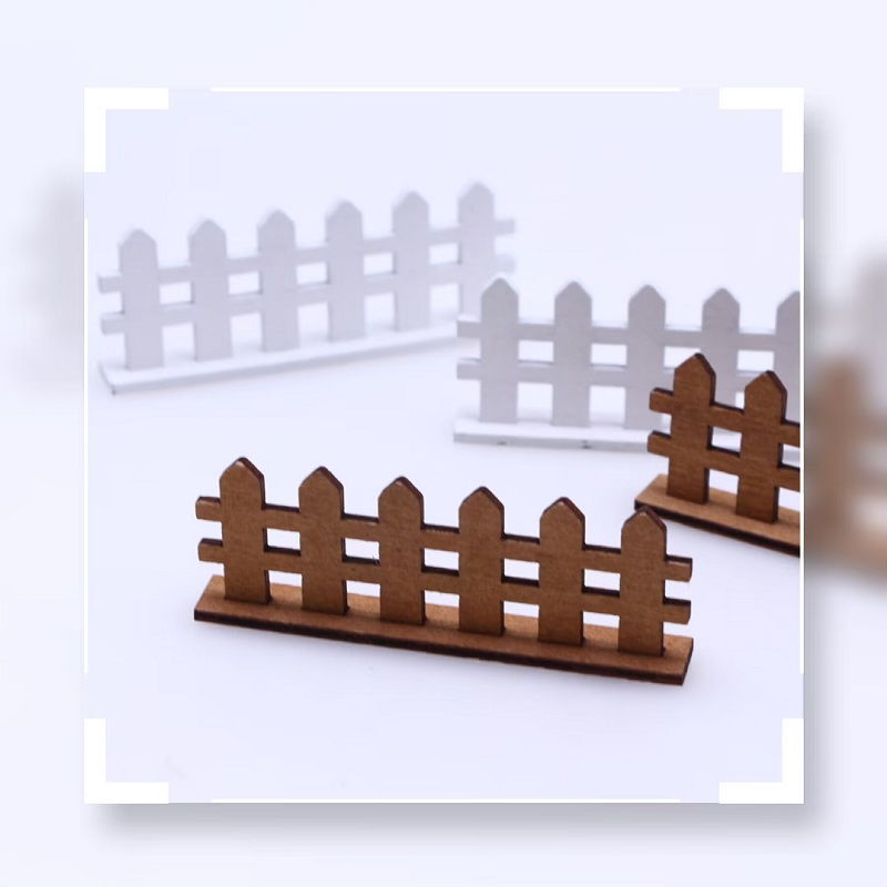 娃娃屋木质栅栏微景观配件饰品