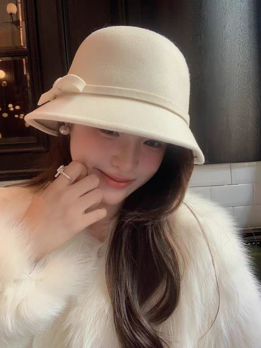 帽子女款2025新款秋冬款小香风渔夫帽时尚潮流女式冬季洋气礼帽