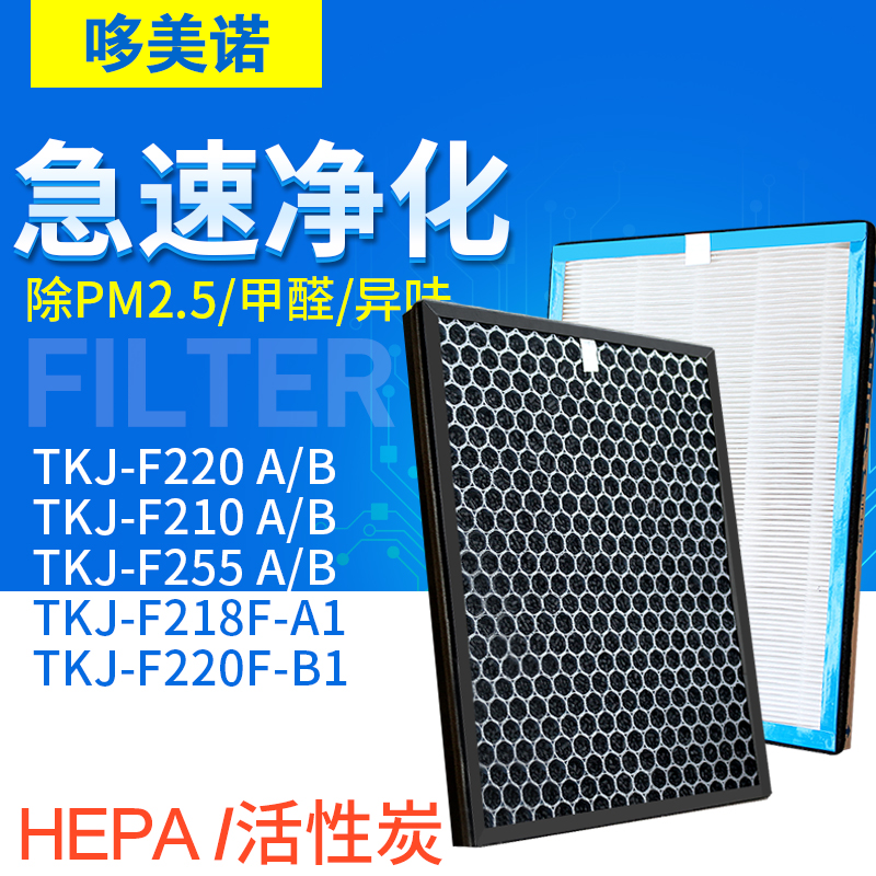 适配TCL空气净化器过滤网TKJ-F220A 220B F210A/B F255 F218滤芯