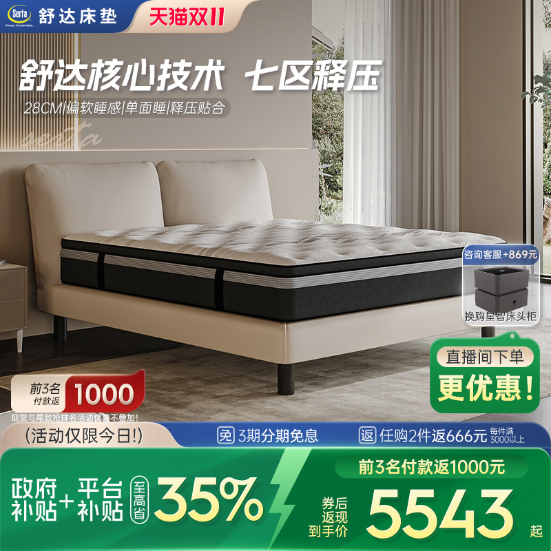 舒达MIRACOIL弹簧乳胶床垫