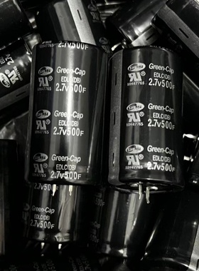 2.7V500F 全新法拉电容器 2.7V超级电容器 牛角电容 规格：35x60