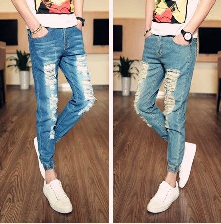 Jeans pour adolescent droite en vrac pour été - Ref 1465791 Image 1