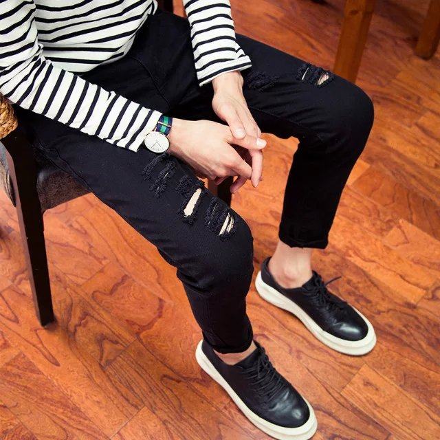 Jeans pour adolescent pieds Slim pour Quatre saisons - Ref 1466876 Image 1