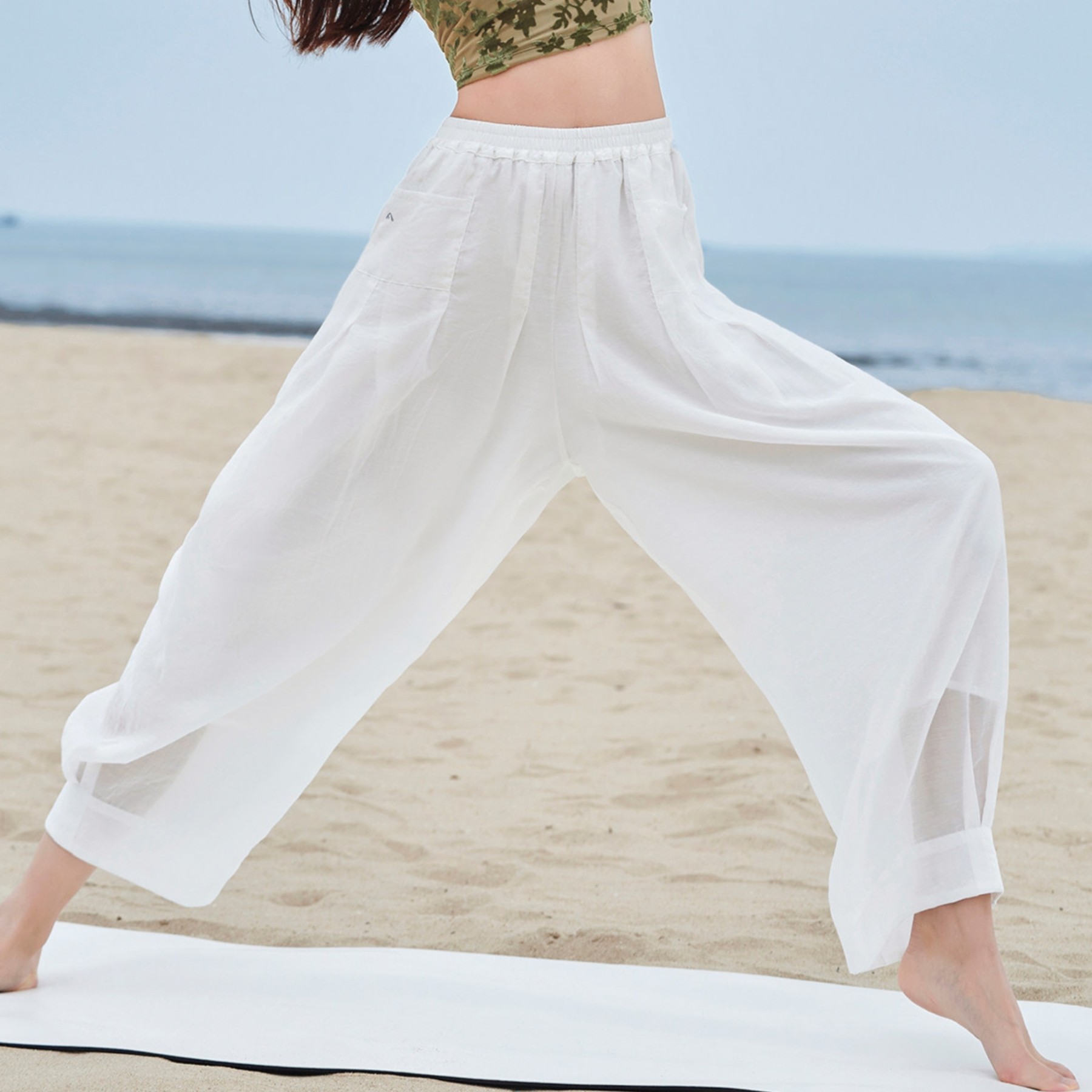 禅意瑜伽九分裤女2026新款夏宽松薄款外穿休闲运动健身萝卜灯笼裤