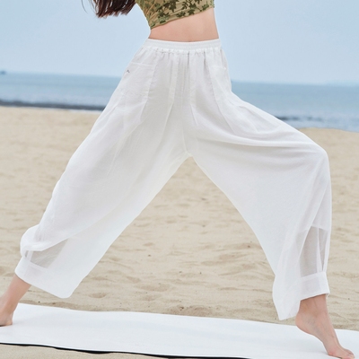 禅意瑜伽九分裤女2026新款夏宽松薄款外穿休闲运动健身萝卜灯笼裤