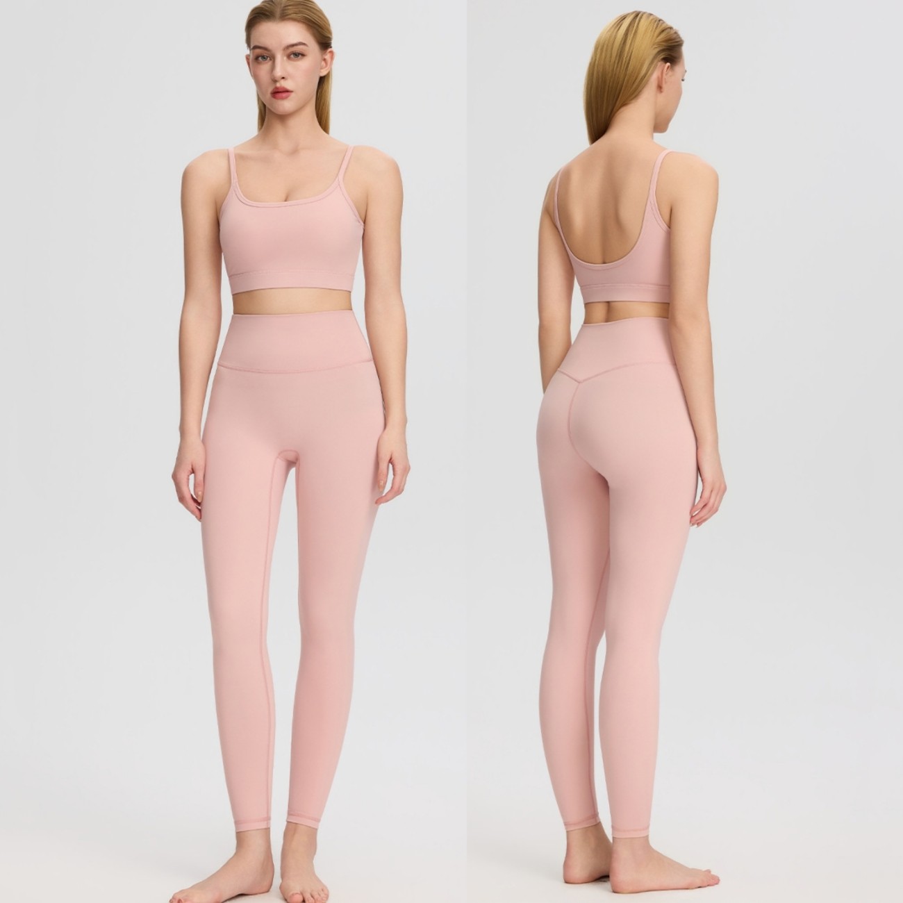 裸感瑜伽服套装女夏季带胸垫美背细肩带高腰普拉提训练运动健身服,运动/瑜伽/健身/球迷用品,瑜伽套装,淘宝优惠券,粉丝福利购,淘宝优惠卷