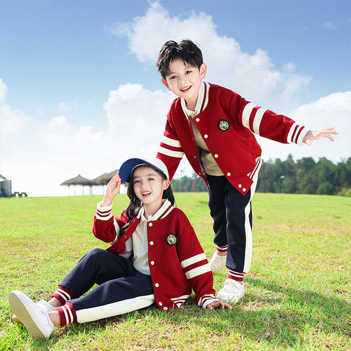 班服小学生校服棒球服三件套园服