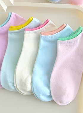 袜子女短袜浅口棉袜可爱日系夏季薄款低帮袜韩国白色简约ins船袜