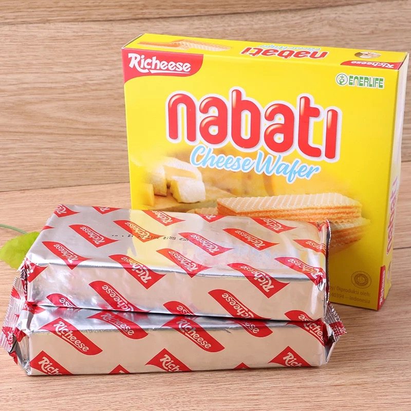 进口食品印尼丽芝士散装nabati奶酪巧克力威化饼干290g零食休闲