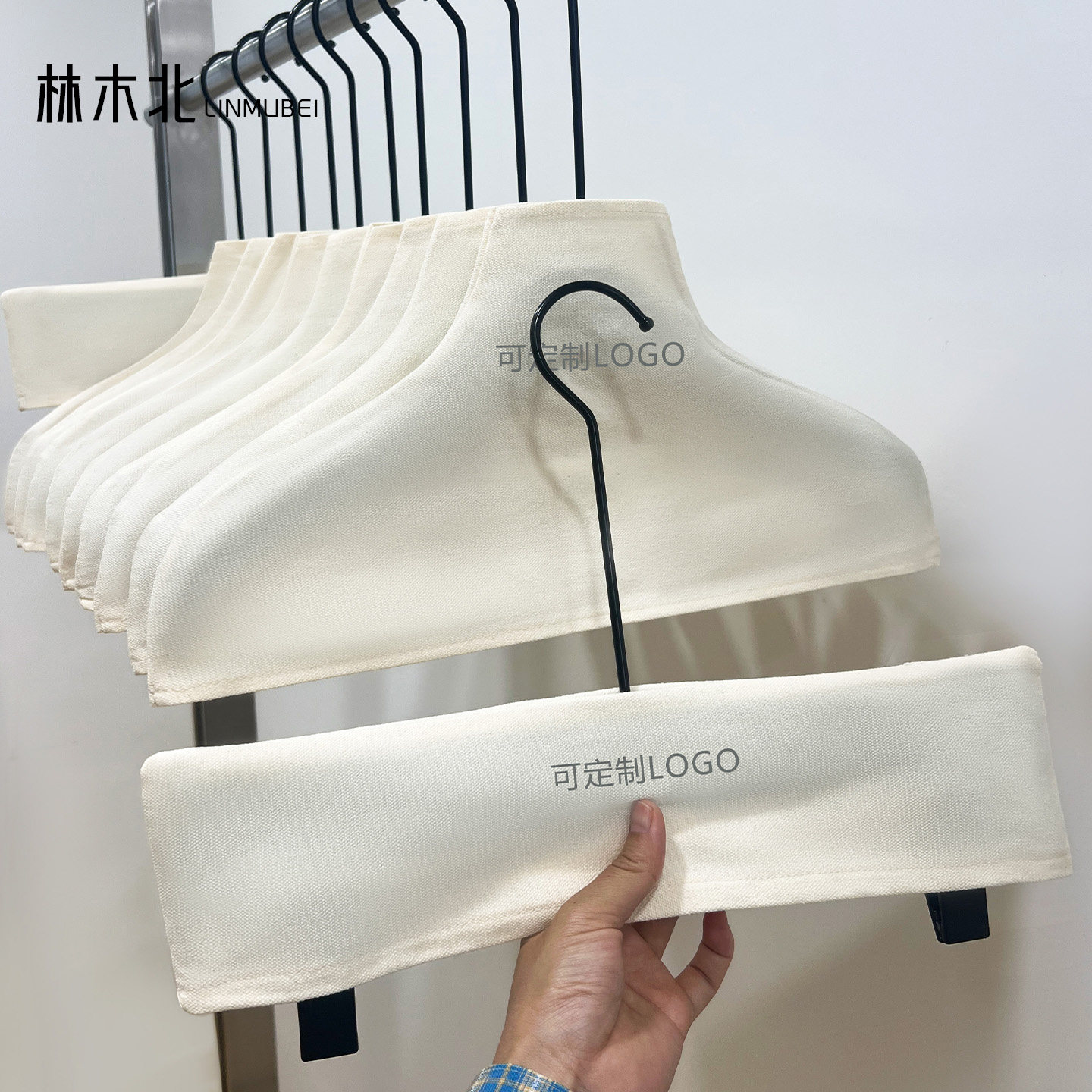 衣架布套服装店专用防滑防尘无痕女款棉布罩遮丑陈列配饰白色定制