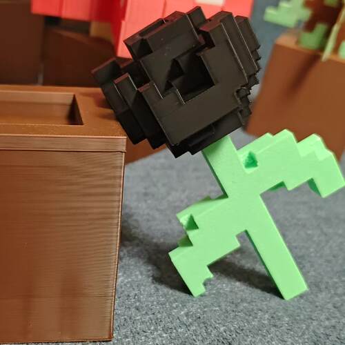 MC我的世界游戏周边盆栽凋零花