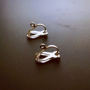 316不锈钢三角夹带挂圈耳夹耳饰配件改无耳洞耳环夹满100元包邮