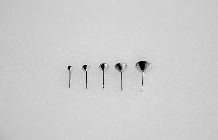 라인 석 컵 의료 환경 친화적 인 스테인레스 스틸 귀 바늘 DIY 쥬얼리 액세서리 100 위안 이상 무료 배송