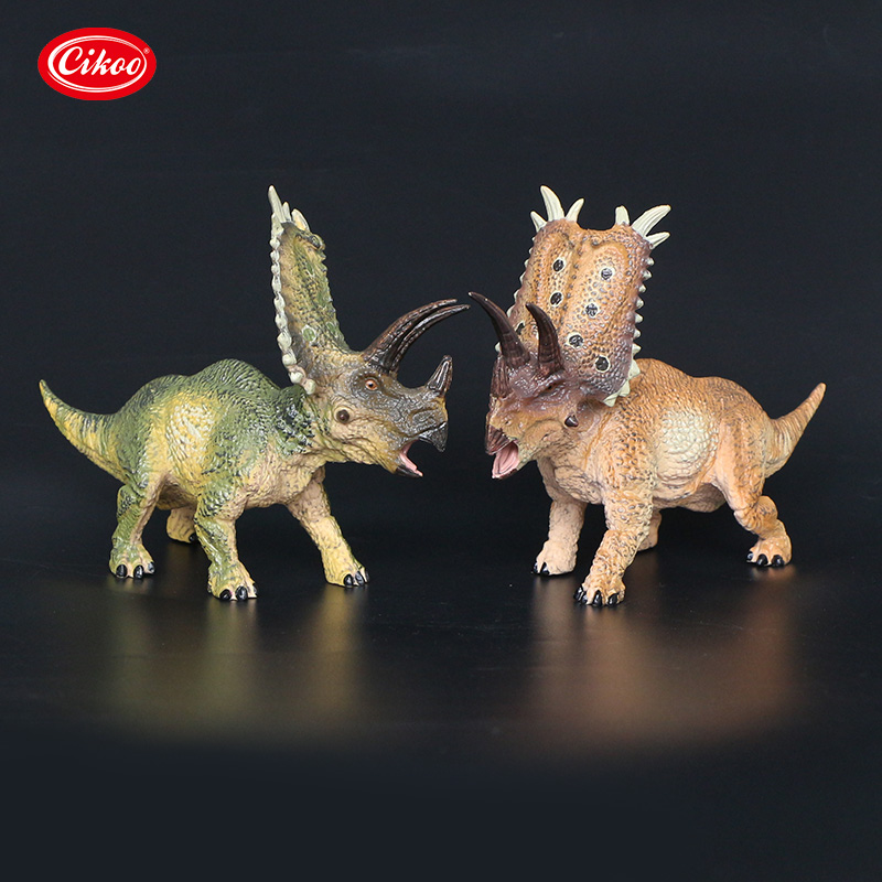 cikoo侏罗纪恐龙玩具仿真模型C27五角龙儿童礼物早教恐龙