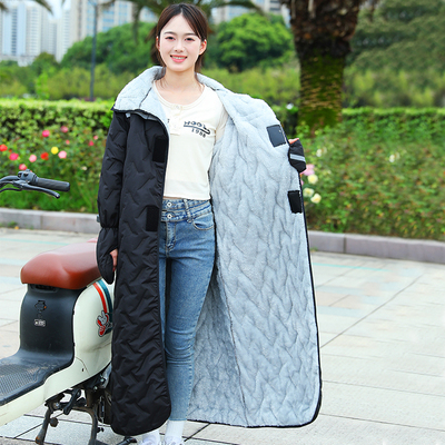 电动车挡风被冬季加绒加厚电瓶车保暖防风衣摩托车骑行防寒服冬款