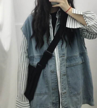 春夏韩版ins学院风宽松无袖bf马甲1