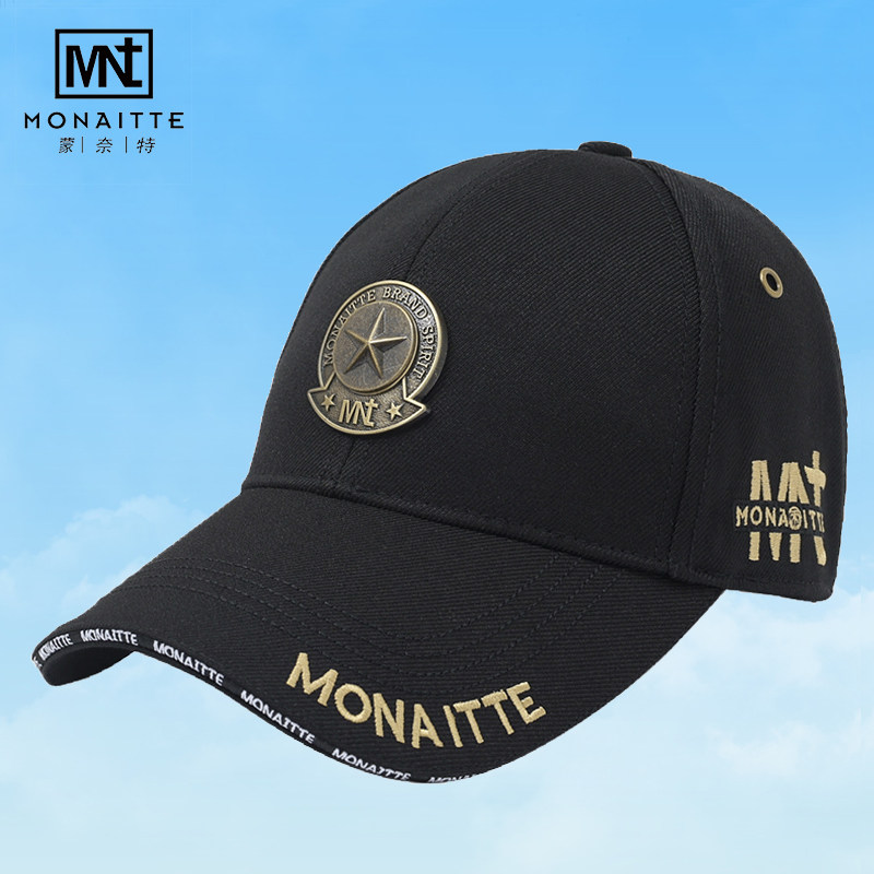 蒙奈特帽子男秋冬新款字母时尚棒球帽大头太阳帽户外运动鸭舌帽女