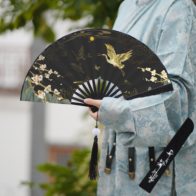 2025双面折扇国风折叠汉服古装扇