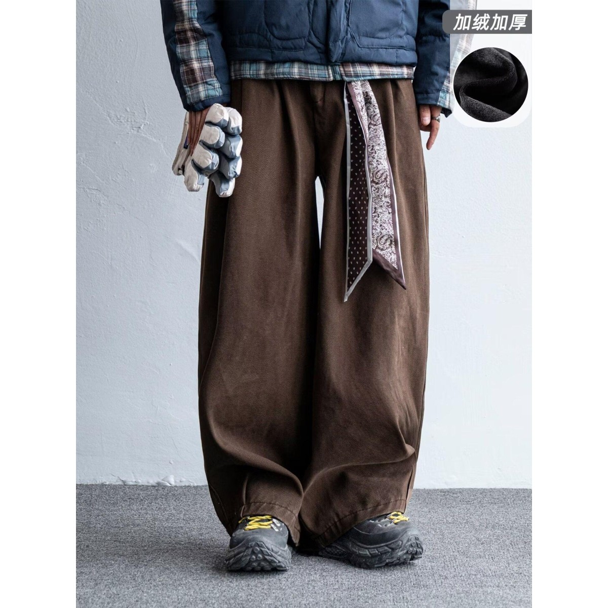 2024新款宽松休闲裤男韩版潮流百搭裤子夏季薄款坠感阔腿拖地长裤,男装,休闲裤,淘宝优惠券,粉丝福利购,淘宝优惠卷