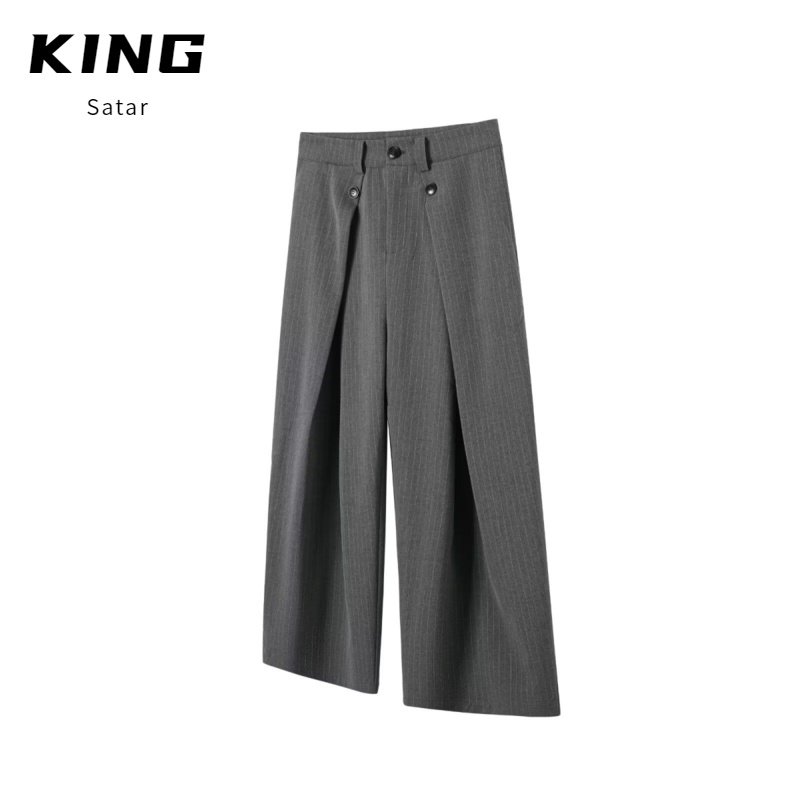 2025新款宽松休闲裤男韩版潮流百搭裤子夏季薄款坠感阔腿拖地长裤