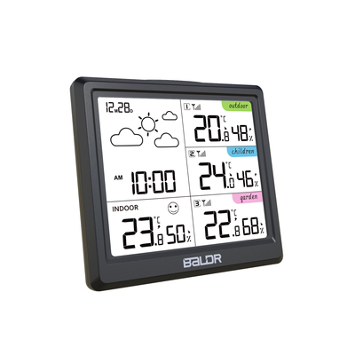 电子温湿度计一拖三气象钟