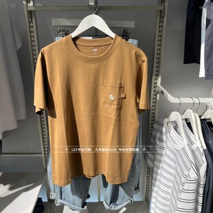 圆领口袋纯棉短袖 Lee正品 2025新款 男士 A09125 T恤LMT0110853RX00F