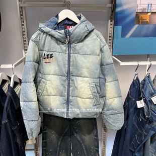 A09078 绣标连帽厚羽绒服LUT011276204561 Lee正品 2025秋冬情侣款