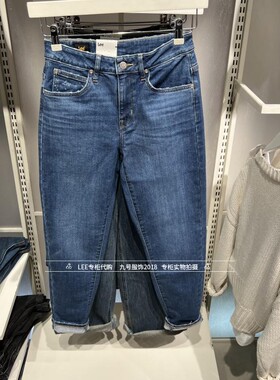 Lee正品2024款秋冬女士413宽松小脚牛仔裤LWB246413101292-A03551