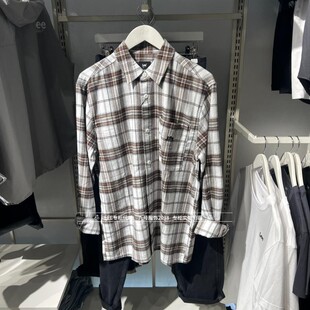 2025新款 LMT011091209220 男士 衬衫 K15000 翻领棕格子长袖 Lee正品