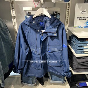 Lee正品 2025春款男士防风连帽夹克外套LMT010102204586-A05179