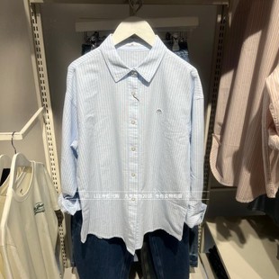 LWT007717201543 女士绣标条纹宽松休闲衬衫 A03669 2025款 Lee正品